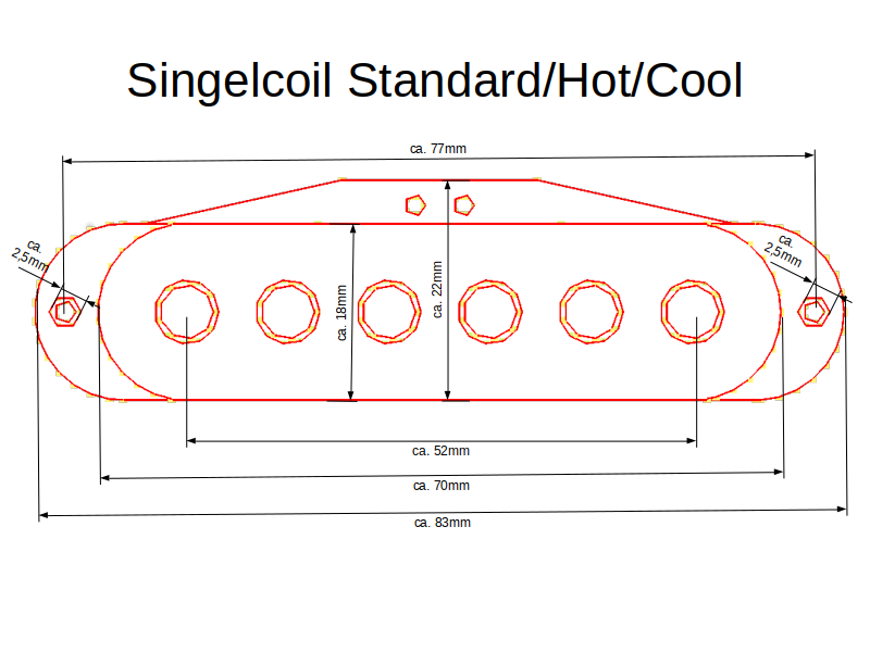 Maße Singlecoil Standard